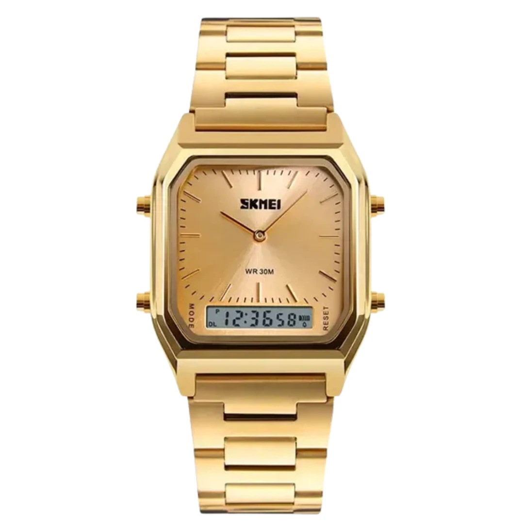 SKMEI 3 Time Gold Watch (1) SKMEI 3 Time Gold Watch