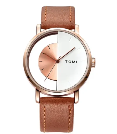 TOMI T-014 Unisex Half Transparent Watch (1)