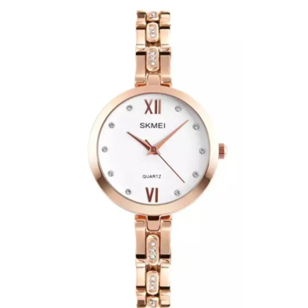 Skmei New Ladies Gift Watch in Rose Gold Bracelet Chain Skmei New Ladies Gift Watch in Rose Gold Bracelet Chain